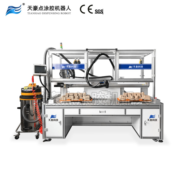 汽車發(fā)動機沙模涂膠機器人